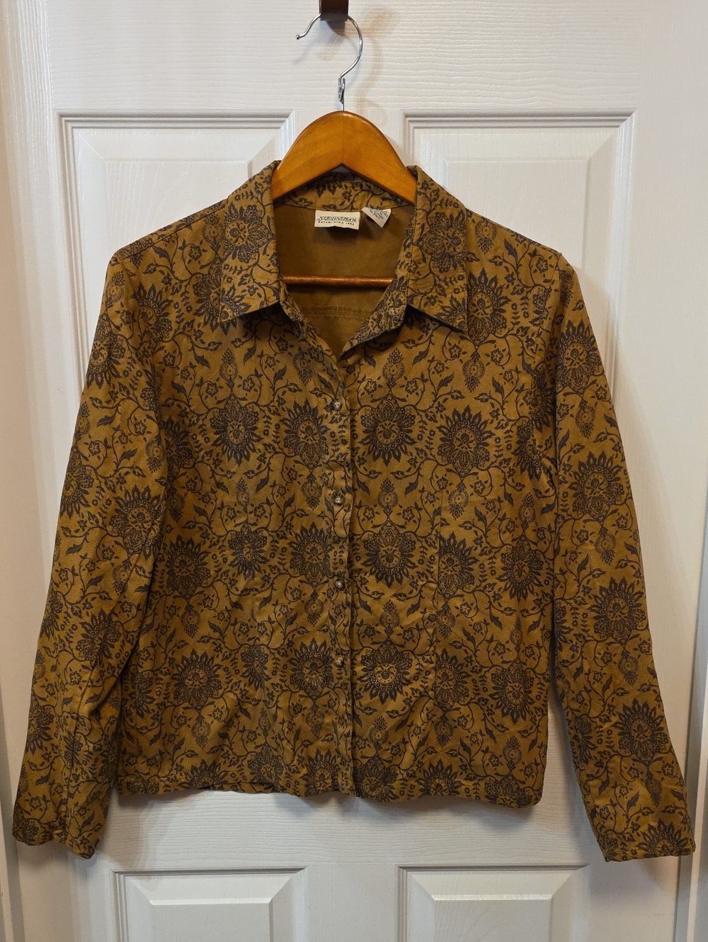 St. John's Bay Floral-Print Button Jacket Top